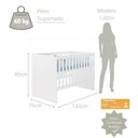Ver imagem 4 de Quarto de Bebê Completo Berço Americano Cômoda Guarda-Roupa 3 Portas Gabi Yescasa