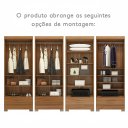 Ver imagem 5 de Módulo Closet 1 Gaveta Smart Versatile Espresso Móveis Bege/Cinamomo