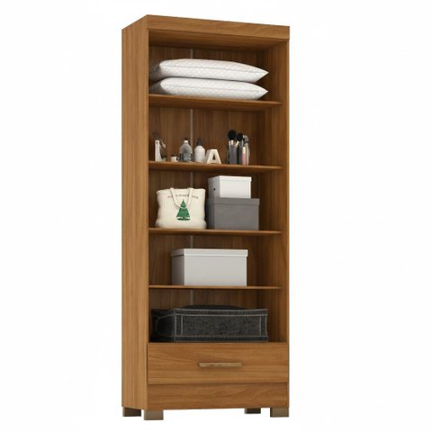 Módulo Closet 1 Gaveta Smart Versatile Espresso Móveis Bege/Cinamomo