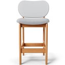 Ver imagem 6 de Kit 04 Banquetas Baixa Bar Cozinha E Sala De Jantar Fixa Betta L02 Imbuia Linho Cinza - Lyam Decor