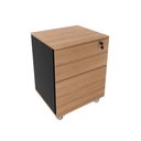 Ver imagem 3 de Gaveteiro Organizador com Chave e Rodízios 48,8cm Me4148 Tecno Mobili - Amêndoa/preto