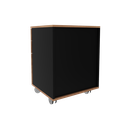 Ver imagem 5 de Gaveteiro Organizador com Chave e Rodízios 48,8cm Me4148 Tecno Mobili - Amêndoa/preto