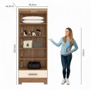 Ver imagem 2 de Módulo Closet 1 Gaveta Smart Versatile Espresso Móveis Bege/Cinamomo/Off White