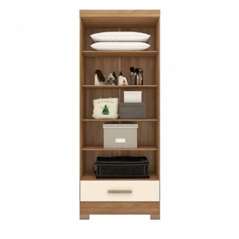 Módulo Closet 1 Gaveta Smart Versatile Espresso Móveis Bege/Cinamomo/Off White