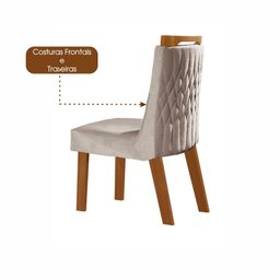 Conjunto Sala de Jantar Mesa Nuance com Tampo de Vidro 6 Cadeiras Atena - 6