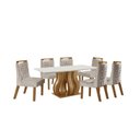 Ver imagem 2 de Conjunto Sala de Jantar Mesa Nuance com Tampo de Vidro 6 Cadeiras Atena