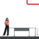 Ver imagem 3 de Mesa de Reunião 200cm para Escritório com Pés Tubulares em Aço Linha P15