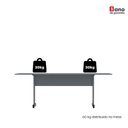 Ver imagem 4 de Mesa de Reunião 200cm para Escritório com Pés Tubulares em Aço Linha P15