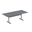 Ver imagem 1 de Mesa de Reunião 200cm para Escritório com Pés Tubulares em Aço Linha P15
