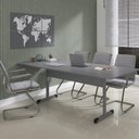 Ver imagem 5 de Mesa de Reunião 200cm para Escritório com Pés Tubulares em Aço Linha P15