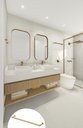 Ver imagem 3 de Porta Toalha Toalheiro de Banho Banheiro 60cm em Aço Inox Dourado Linha Larissa, Esp 5,5 Stainless