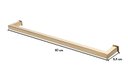Ver imagem 7 de Porta Toalha Toalheiro de Banho Banheiro 60cm em Aço Inox Dourado Linha Larissa, Esp 5,5 Stainless