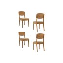Ver imagem 1 de Cadeira Sala de Jantar Havana Kit 4 Un Naturalle/linho Bege Turim - Rufato