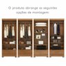 Módulo Closet 1 Gaveta Smart Versatile Espresso Móveis - 4