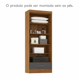 Módulo Closet 1 Gaveta Smart Versatile Espresso Móveis - 3 Módulo Closet 1 Gaveta Smart Versatile Espresso Móveis - 3
