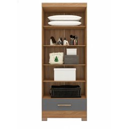 Módulo Closet 1 Gaveta Smart Versatile Espresso Móveis Bege/Cinamomo/Chumbo - 7 Módulo Closet 1 Gaveta Smart Versatile Espresso Móveis Bege/Cinamomo/Chumbo - 7