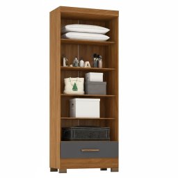 Módulo Closet 1 Gaveta Smart Versatile Espresso Móveis Bege/Cinamomo/Chumbo - 1 Módulo Closet 1 Gaveta Smart Versatile Espresso Móveis Bege/Cinamomo/Chumbo - 1