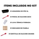 Ver imagem 2 de Forma de Pão Retangular Grande Antiaderente 2L + Luva Térmica + Pincel + Espátula + Descanso Panela 