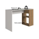 Ver imagem 7 de Mesa Escrivaninha com Nicho Aberto 120cm Arenas e Mel Branco