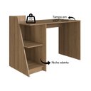 Ver imagem 7 de Mesa Escrivaninha MS4820 Office 120cm Mel Marrom