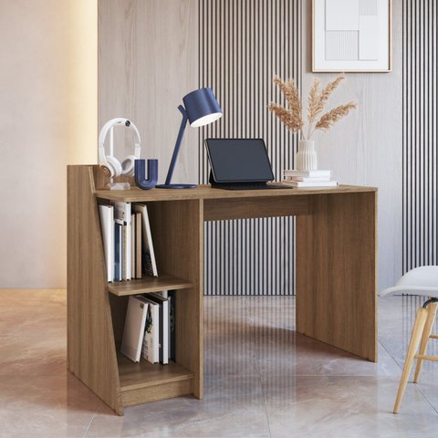 Mesa Escrivaninha MS4820 Office 120cm Mel Marrom