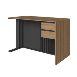 Mesa Escrivaninha Office 120cm Ripada com 2 Gavetas - 7