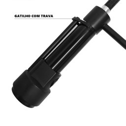 Torneiras de Cozinha Monocomando 50cm com Trava de Acionamento Gourmet Tutto Home Preto Fosco - 4