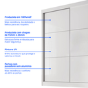 Ver mais imagens de Guarda-Roupa MDF 2 Portas de Correr 3 Gavetas Milos Branco