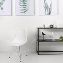 Ver imagem 5 de Cadeira Eames Branca - Base Eiffel Cromada