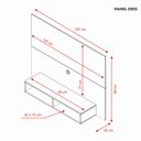 Ver imagem 4 de Painel para Tv até 49 Polegadas com Nicho Eros Freijó Trend Notável Móveis