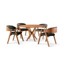 Ver imagem 3 de Conjunto de Mesa Redonda 120 cm com 4 Cadeiras Gaia Marrom/Preto