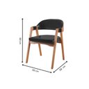 Ver imagem 5 de Conjunto de Mesa Redonda 120 cm com 4 Cadeiras Gaia Marrom/Preto