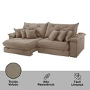 Ver imagem 5 de Sofá Ágata Veludo Dois Módulos de 80 Cm B25 Meu Sofá Online B002 Veludo Capuccino