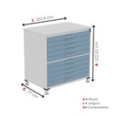 Ver imagem 3 de Mapoteca 10 Gavetas Map10 120,4cm X 122,3cm Aço