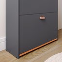 Ver imagem 4 de Sapateira Vertical 12 Pares Calçados Multiuso 2 Portas Basculantes Hall de Entrada Quarto Closet - C