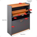 Ver mais imagens de Sapateira Vertical 12 Pares Calçados Multiuso 2 Portas Basculantes Hall de Entrada Quarto Closet - C
