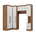 Ver imagem 2 de Quarto Completo 6 Portas 6 Gavetas 4 Peças Viena Espresso Móveis Marrom/Nogal/Branco