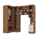 Ver imagem 5 de Quarto Completo 6 Portas 6 Gavetas 4 Peças Viena Espresso Móveis Marrom/Nogal/Branco