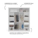 Ver imagem 3 de Guarda Roupa 180,1cm com 2 Portas de Correr e 2 Gavetas 240835 Valência Politorno Móveis