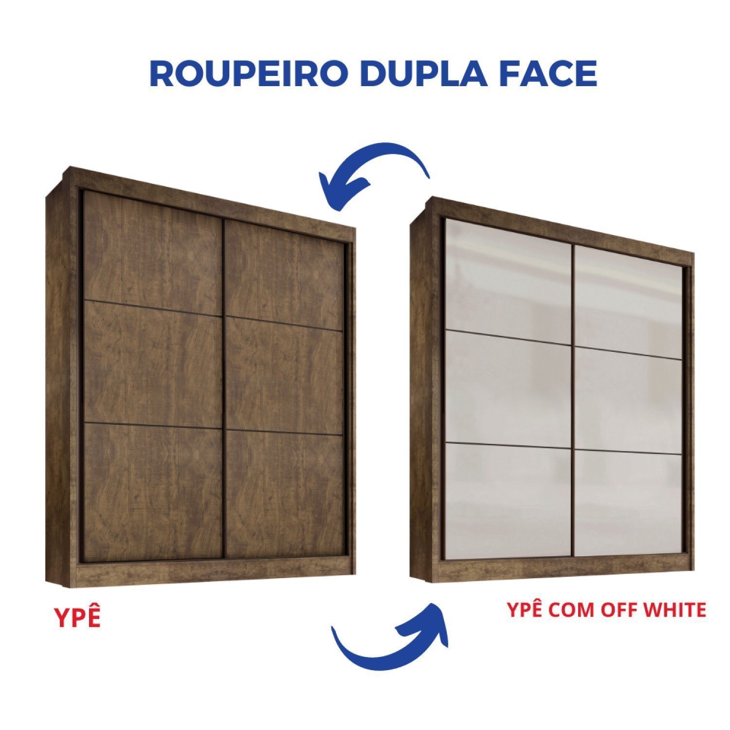 Guarda-roupa Mdf 2 Portas de Correr 3 Gavetas Milos - 3