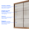Guarda-roupa Mdf 2 Portas de Correr 3 Gavetas Milos - 12
