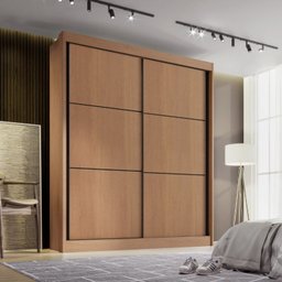 Guarda-roupa Mdf 2 Portas de Correr 3 Gavetas Milos - 2