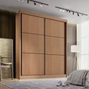 Ver imagem 1 de Guarda-Roupa MDF 2 Portas de Correr 3 Gavetas Milos Marrom/Cinamomo/Off White