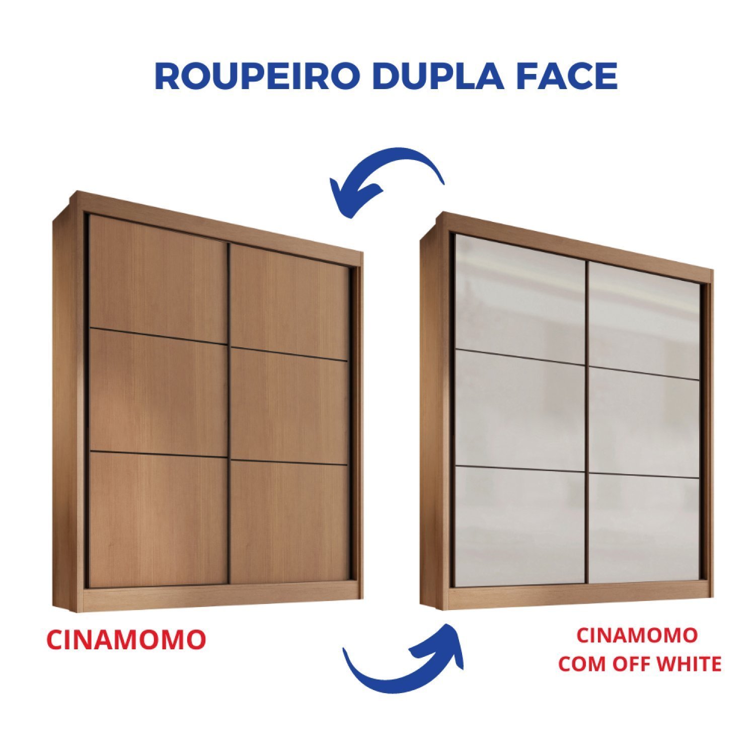 Guarda-roupa Mdf 2 Portas de Correr 3 Gavetas Milos - 3