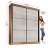 Guarda-roupa Mdf 2 Portas de Correr 3 Gavetas Milos - 7
