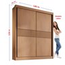 Guarda-roupa Mdf Ripado 2 Portas de Correr 3 Gavetas Milos - 8