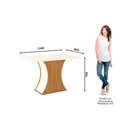 Ver imagem 2 de Sala de Jantar Completa Mesa Luiza Tampo Madeirado C/ Vidro Reto 120x80cm e 4 Cadeiras Isa Nature/