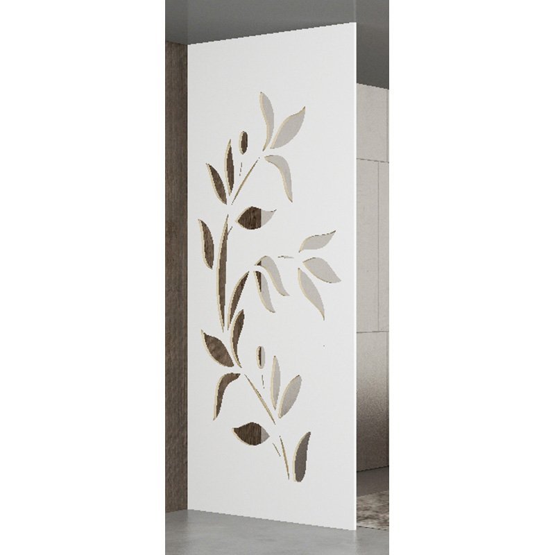 Painel Vazado Divisória Mdf Malibu Branco Decore Painéis e Divisórias 0,90x2,70m - 2