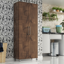 Ver imagem 1 de Armario Lavanderia Manuela 2 Pts 1,80m com Rodinhas Chocolate