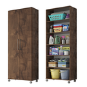 Ver imagem 3 de Armario Lavanderia Manuela 2 Pts 1,80m com Rodinhas Chocolate